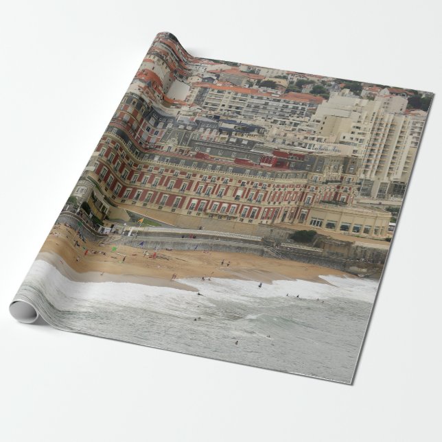Beach landscape France: The ancient seaside resort Wrapping Paper (Unrolled)