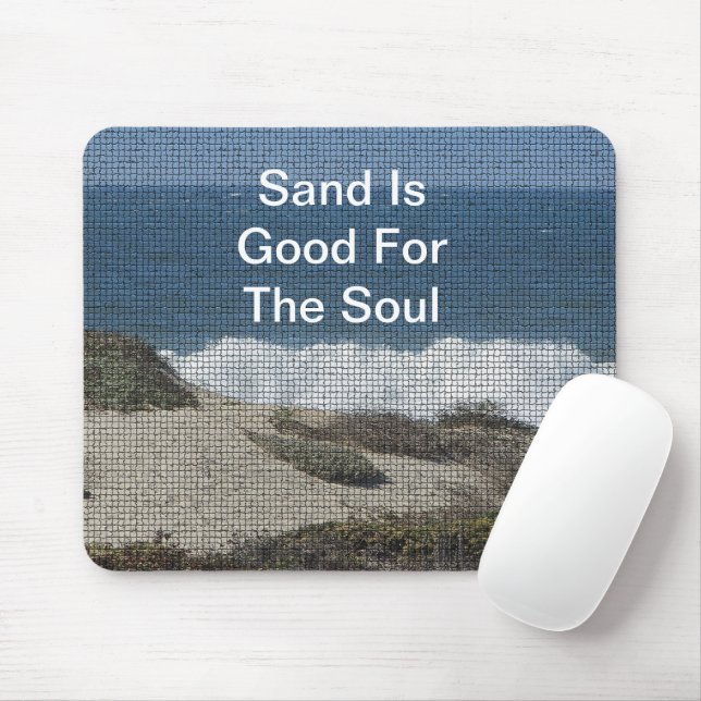 Beach Landscape Photo Beautiful Nature Seaside Mouse Mat (With Mouse)