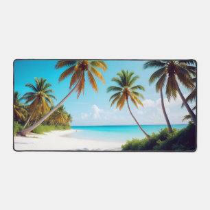 Beach Landscape Tropical Island Relaxing Tranquil Desk Mat