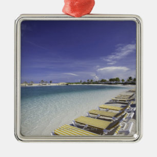 Beach lawn chairs tropical water metal tree decoration