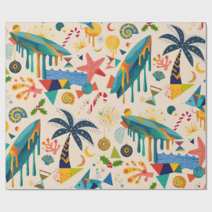 Beach Life And Surfing Wrapping Paper