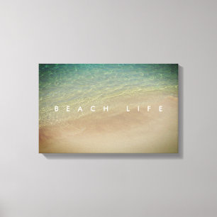 Beach Life Aruba Sand Blue Ocean Canvas Print