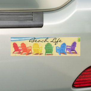 Beach Life Bumper Sticker