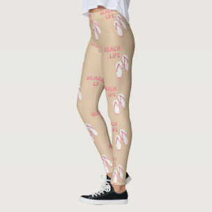 Beach Life Flip Flops Leggings
