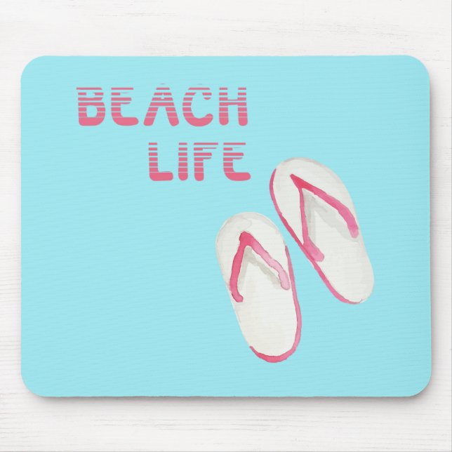 Beach Life Flip Flops Mouse Mat (Front)