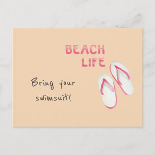 Beach Life Flip Flops Postcard