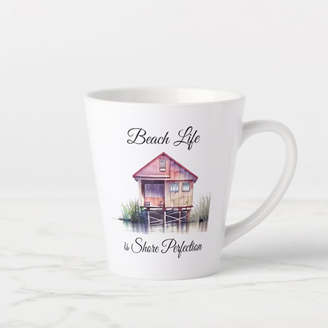 Beach Life is Shore Perfection Latte Mug (Right)