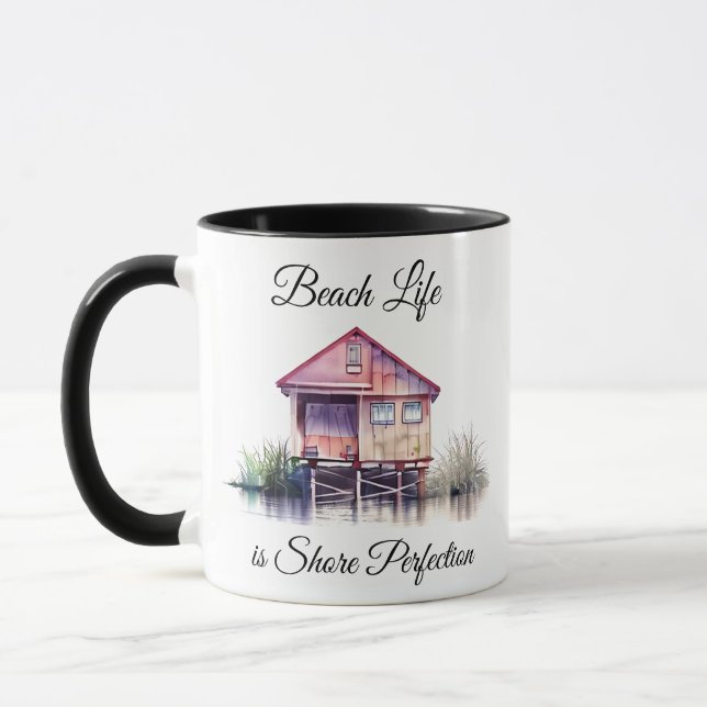 Beach Life is Shore Perfection Mug (Left)
