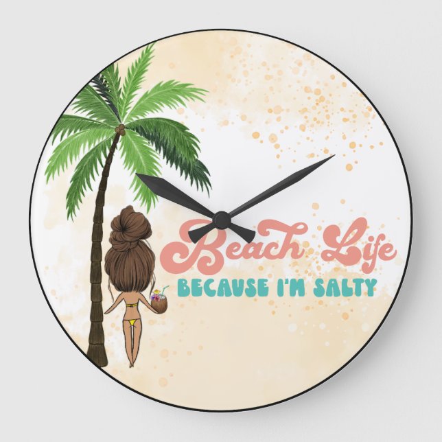 Beach Life Large Clock (Front)