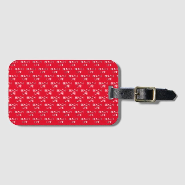 Beach Life Lifeguard Gift Luggage Tag (Front Horizontal)