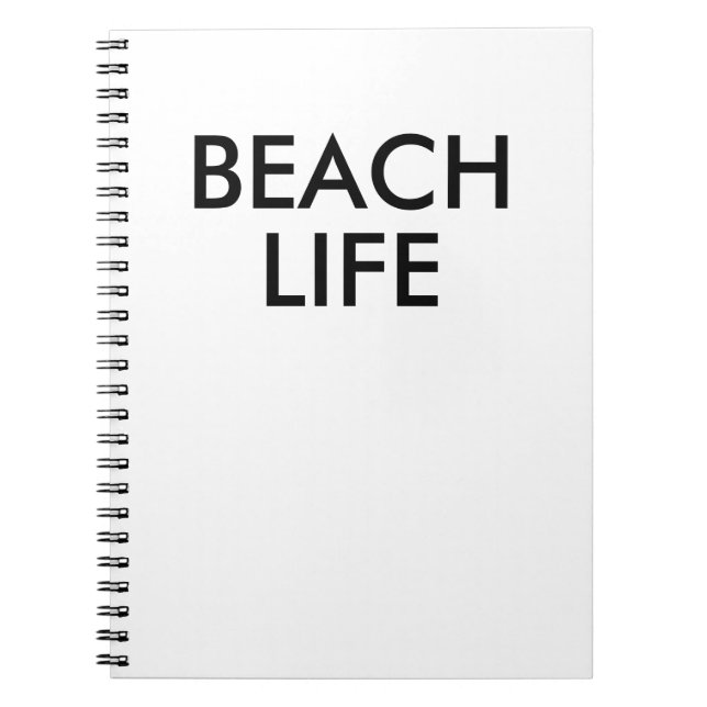 Beach Life Lifeguard Gift Notebook (Front)