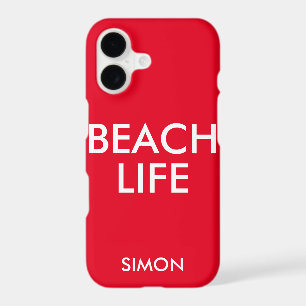 Beach Life Lifeguard Gift Red