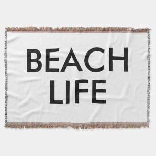 Beach Life Lifeguard Gift Throw Blanket