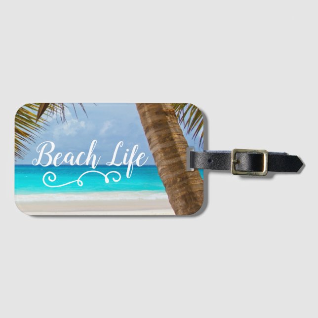 Beach Life Luggage Tag (Front Horizontal)