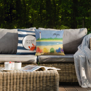 Beach Life Personalised Cushion