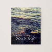 Beach Life Quotes Waves Ocean Sunset Water Gift