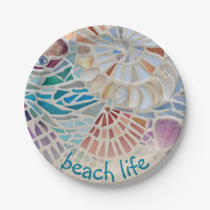 Beach Life Shell  Paper Plate