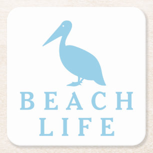 Beach Life Square Paper Coaster