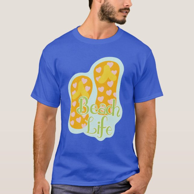 Beach Life Summer Flip Flops Aesthetic Sticker boy T-Shirt (Front)