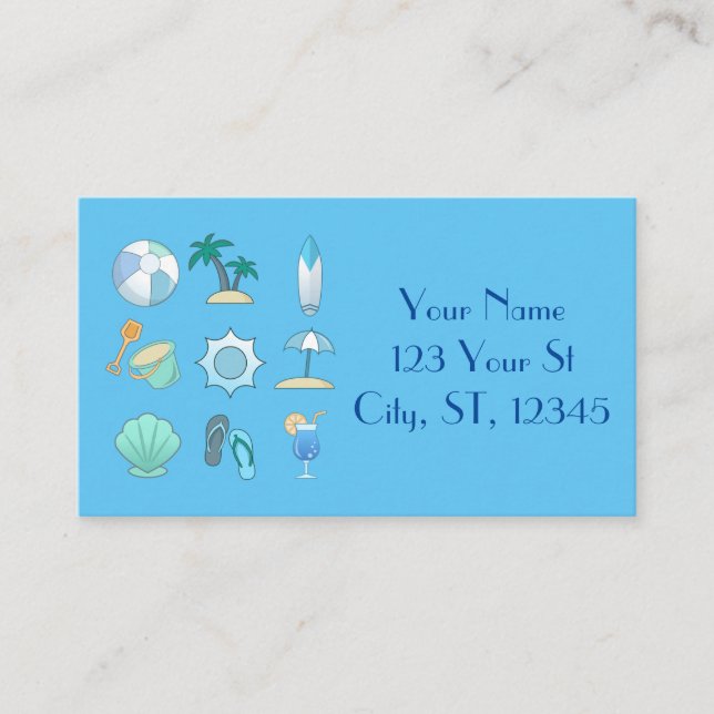Beach Life Things Thunder_Cove  Business Card (Front)