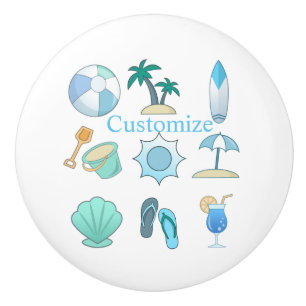 Beach Life Things Thunder_Cove  Ceramic Knob