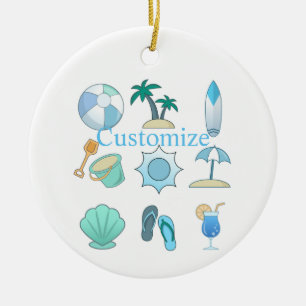 Beach Life Things Thunder_Cove  Ceramic Tree Decoration