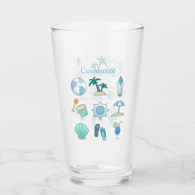 Beach Life Things Thunder_Cove Glass (Front)