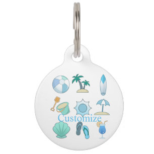 Beach Life Things Thunder_Cove Pet Tag