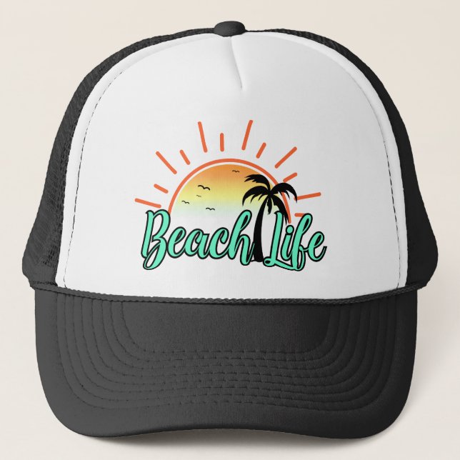 Beach Life Trucker Hat (Front)