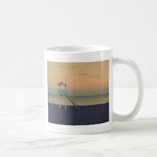 Beach Lifeguard Tower Sunset  Coffee Mug