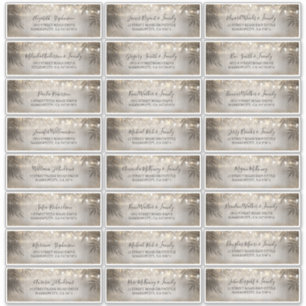 Beach Light Wedding Guest Name Address Labels