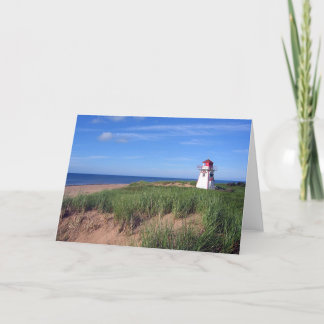 Beach Lighthouse Greeting Card