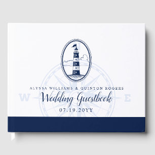Beach Lighthouse   Nautical Themed Wedding Guest Book