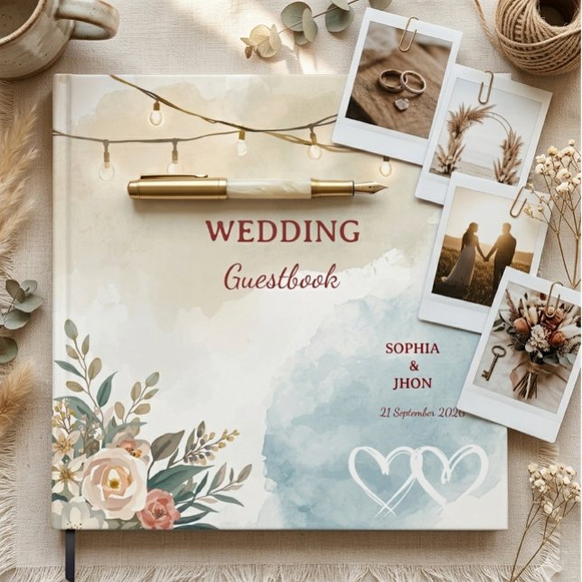 Beach Lighting Soft Theme Elegant Minimal Modren Guest Book (Creator Uploaded)