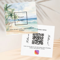 Beach logo qr code instagram follow us