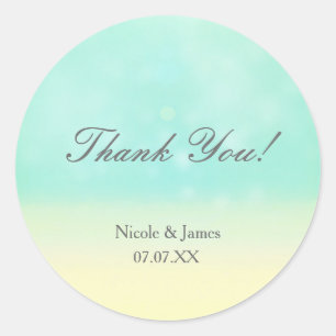 Beach Look Elegant Vintage Wedding Favour Stickers