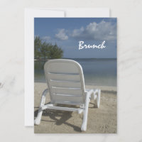 Beach Lounge Chair Post Wedding Brunch Invitation