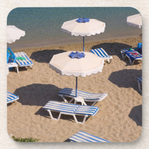 Beach Lounge Rhodes, Dodecanese Islands, Greece Coaster