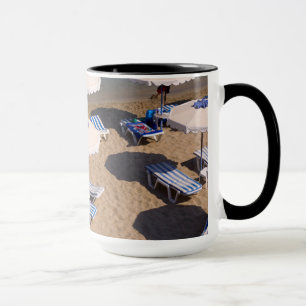 Beach Lounge Rhodes, Dodecanese Islands, Greece Mug