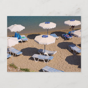 Beach Lounge Rhodes, Dodecanese Islands, Greece Postcard