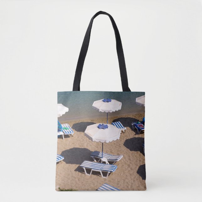 Beach Lounge | Rhodes, Dodecanese Islands, Greece Tote Bag (Front)