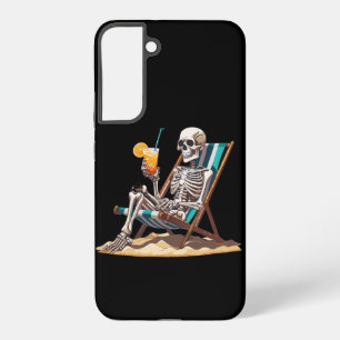 Beach Lounging Skeleton Halloween Samsung Galaxy Case