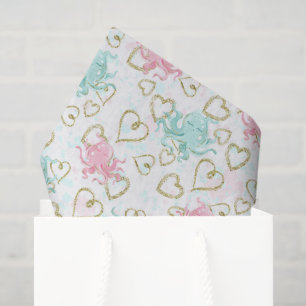 Beach love octopus pattern tissue paper