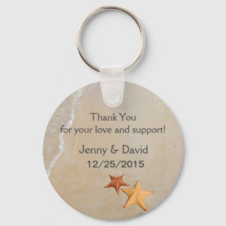 Beach Love Personalised Key Ring Wedding Favour