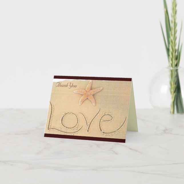 Beach Love Thank You Card (Front)