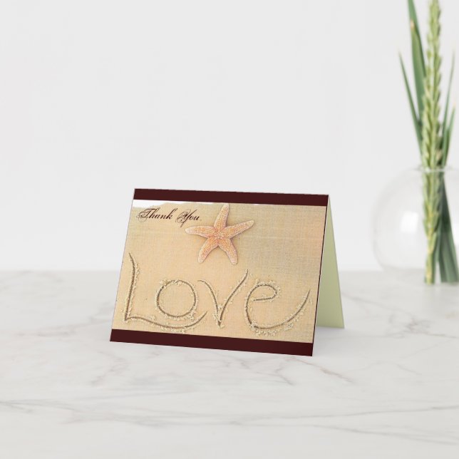 Beach Love Thank You Card (Front)