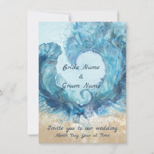 Beach Love Wedding Invitation