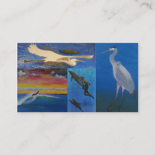 "Beach lover business cards" Card (Front)