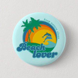 Beach Lover button