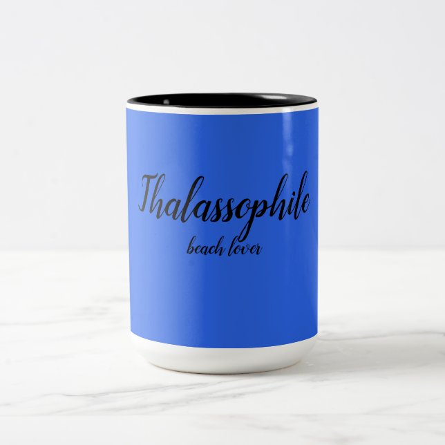 Beach Lover  Two-Tone Coffee Mug (Center)